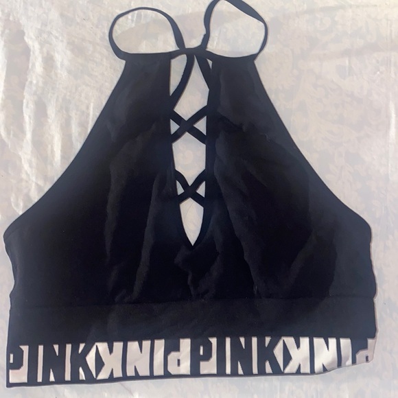 Halter sports bra -PINK